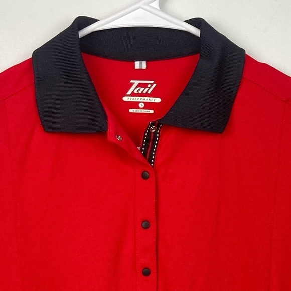 TRAIL Performance Golf/Tennis Shirt in Red - Size S - Picture 8 of 9